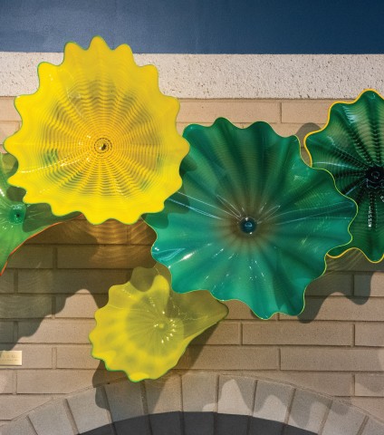 Art on wall at Library