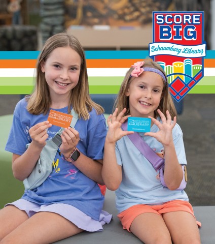 Children holding library cards